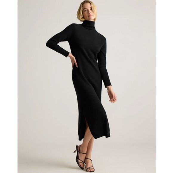 Quince Cashmere Turtleneck Midi Sweater Dress NWT Size XL - Picture 2 of 8